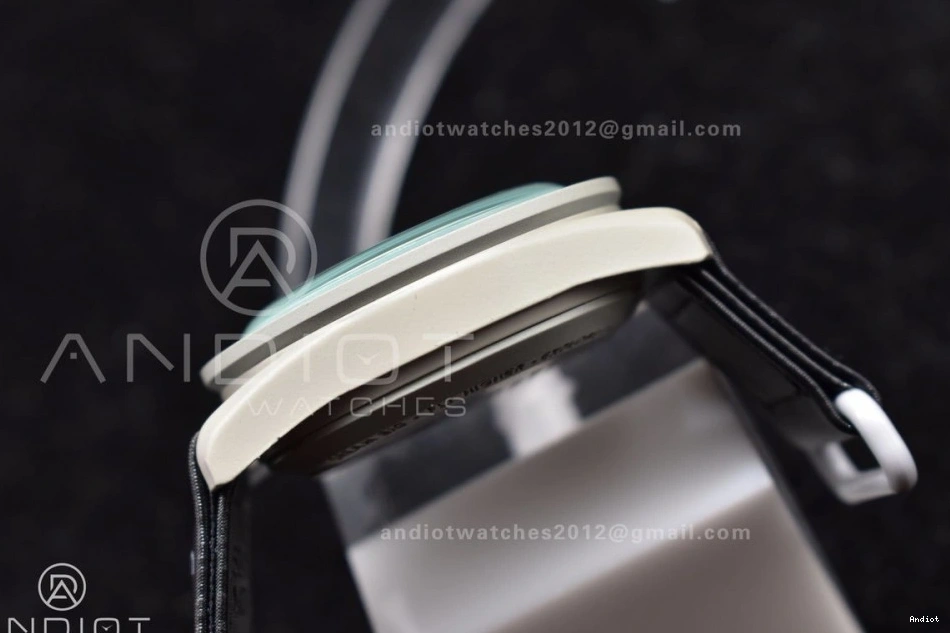 on Swatch Moon Strap Nylon Bioceramic to Mission The Quartz Omega x Moonwatch 1223